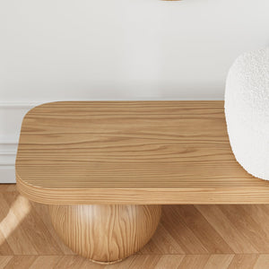 Upholstered Boucle Entryway Bench with Metal Legs
