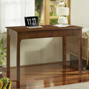 Mid-Century Modern Solid Wood Writing Desk with 2 Drawers