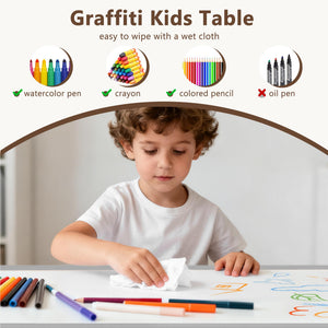 Kids Activity Table & 2 Chairs Set