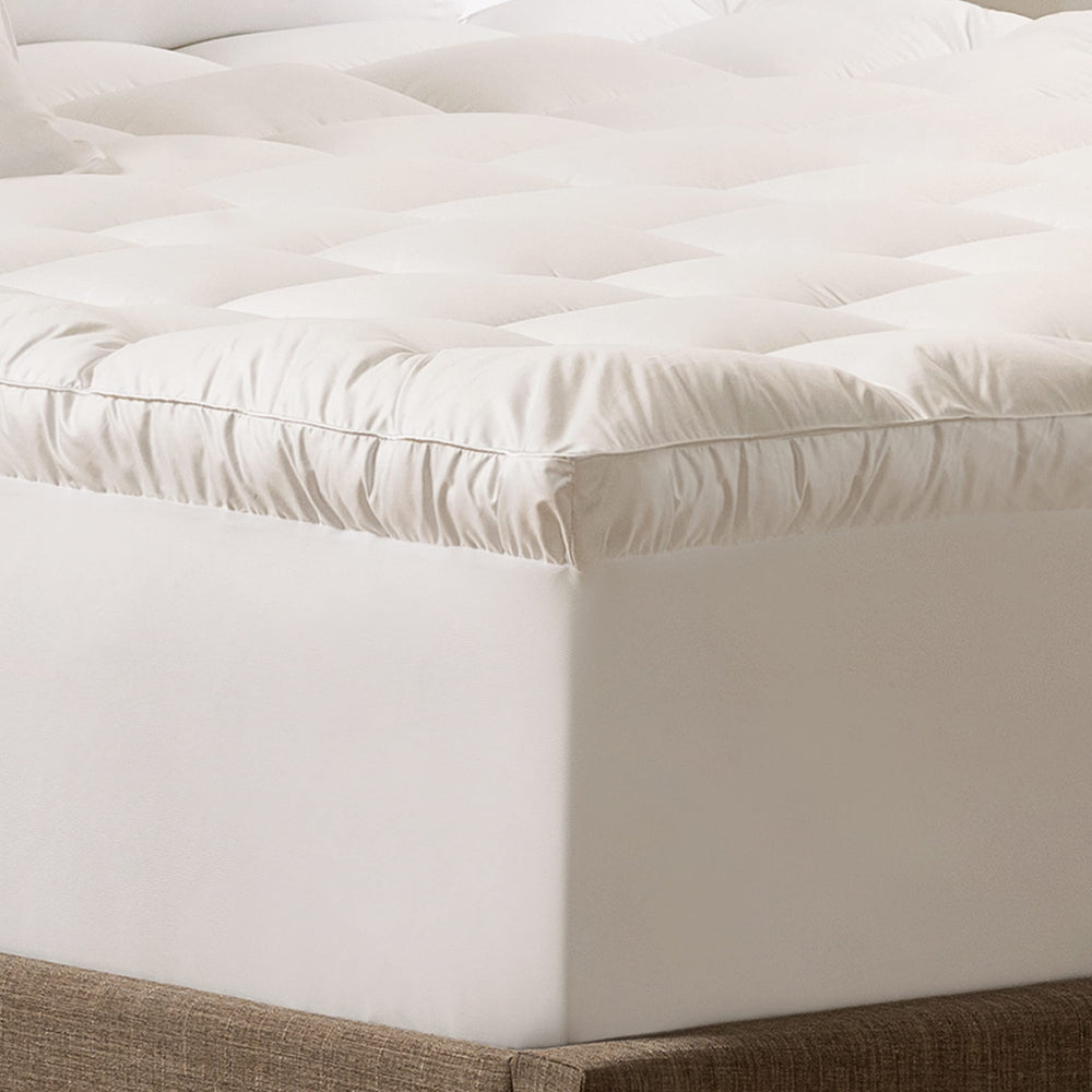 Hypoallergenic Pillowtop Mattress Topper with Simple Fit Skirt