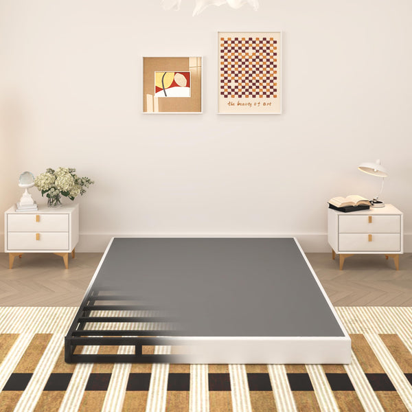 5 Inch Low Profile Metal Box Spring Mattress Foundation – Noise-Free, 3000 lbs