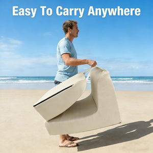 Foldable Outdoor Lounge Chair – Waterproof Bean Bag Chaise with Lumbar Support