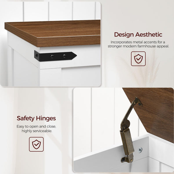 Storage Chest & Toy Box with Safety Hinges