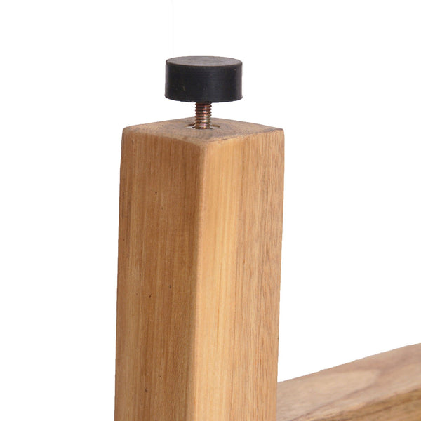Teak Wood Shower Bench with LiftAide Arms & Storage Shelf