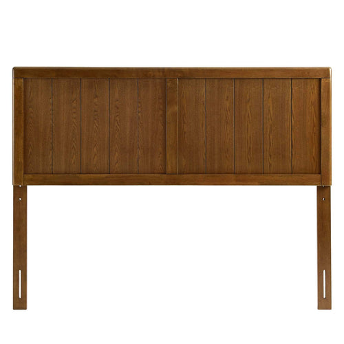 Full Size Wood Headboard – Walnut Mid-Century Modern