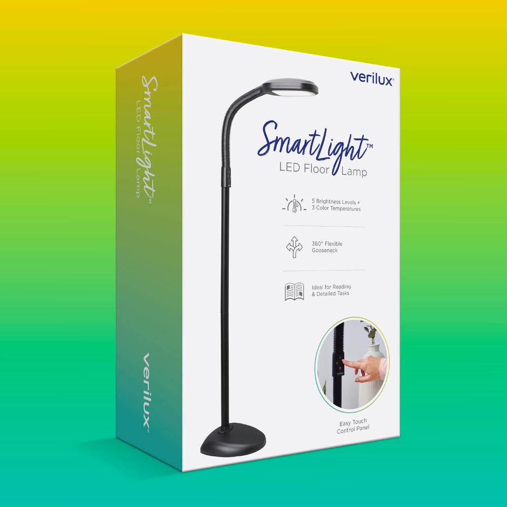 Full Spectrum LED Gooseneck Floor Lamp with Adjustable Brightness