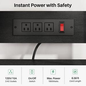10-Shelf Kitchen Baker's Rack with Power Outlet