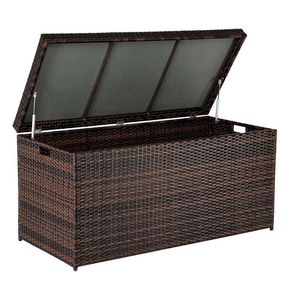 132-Gallon Wicker Outdoor Storage Box