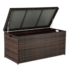 132-Gallon Wicker Outdoor Storage Box