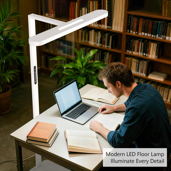 60W LED Dimmable Floor Lamp – Full Spectrum Eye-Care