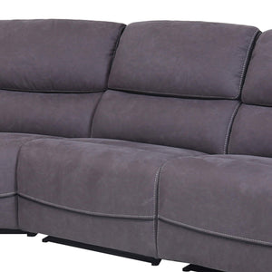 6-Piece Power Reclining Curved Sectional Sofa with Storage Console