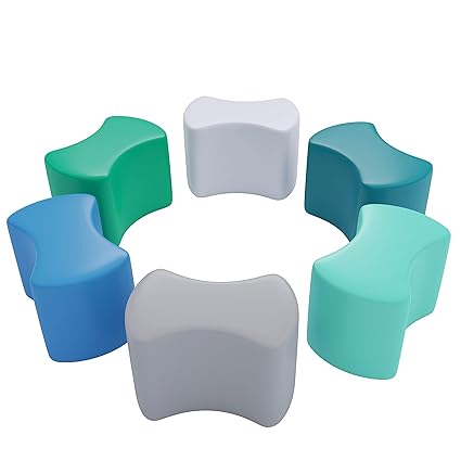 Toddler Modular Foam Stool Set – 6-Piece Flexible Seating