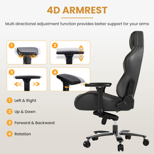 Big & Tall Gaming Chair 440LBS | High-Back Ergonomic PC & Office Chair