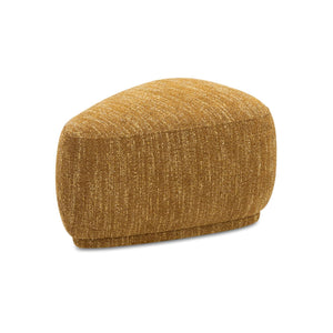 Rounded Triangle Cocktail Ottoman – Mustard Yellow Tweed
