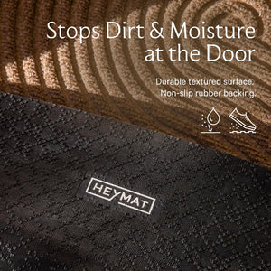 Indoor Outdoor Door Mat - Recycled Plastic & Rubber, Beige, 33" x 51"