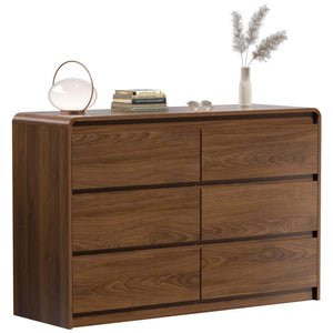 6-Drawer Dresser – Mid-Century Modern Walnut