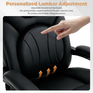 Ergonomic Reclining Office Chair with Lumbar Support and Footrest