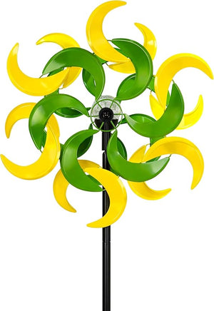 Large Metal Wind Spinner with Stake — Outdoor Yard & Garden Windmill