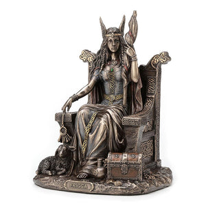 Norse Goddess Frigga Cold Cast Bronze Statue