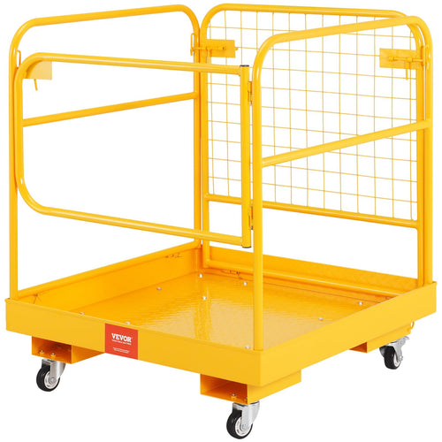 Collapsible Forklift Safety Cage Work Platform with Wheels