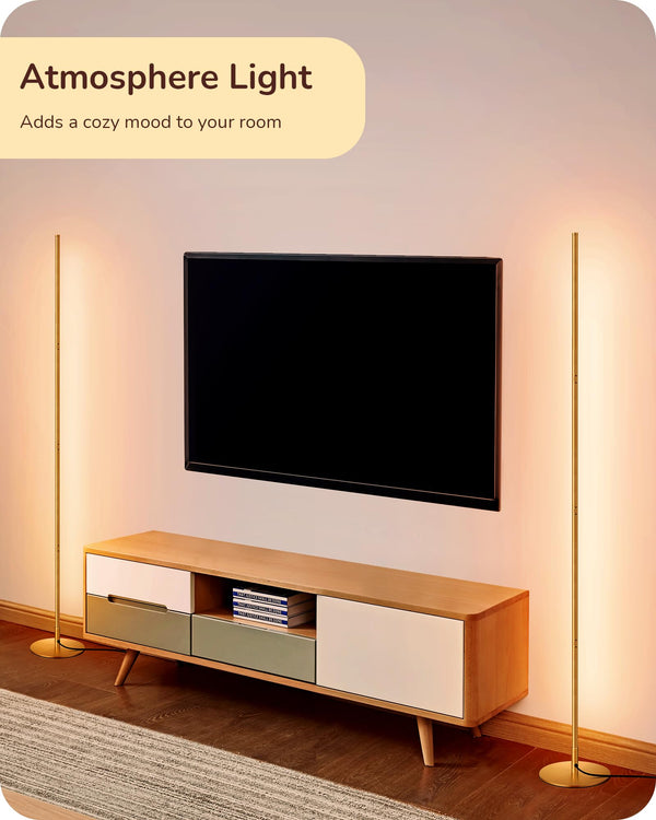Slim Dimmable LED Corner Floor Lamp