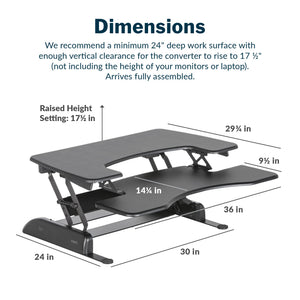 Adjustable Standing Desk Converter 36-Inch