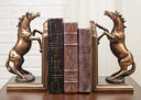 Rearing Horses Bookend Set – Bronze Electroplated Resin