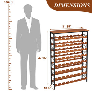 64-Bottle Freestanding Wine Rack with LED Lights