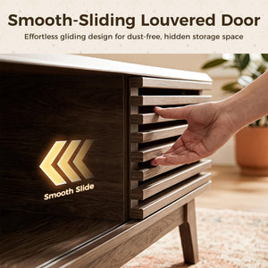 Coffee Table with Storage and Sliding Doors