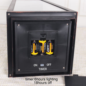 LED Hanging Lantern with Dancing Flame Timer Candle