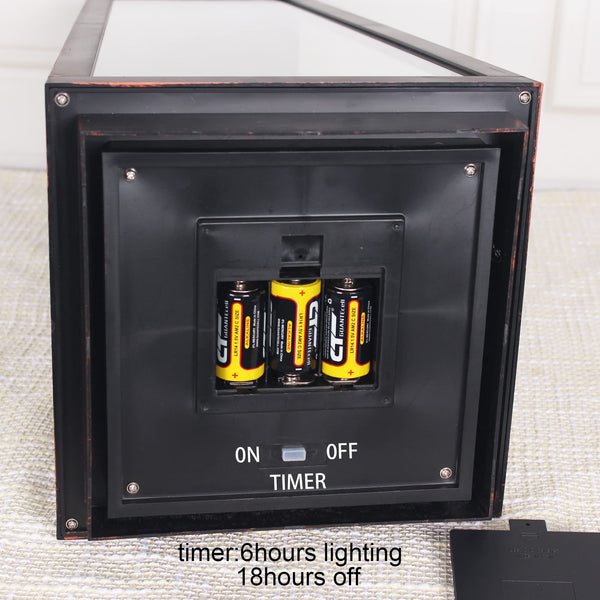 LED Hanging Lantern with Dancing Flame Timer Candle