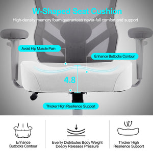Ergonomic Mesh Office Chair with Lumbar Support & Adjustable Armrests
