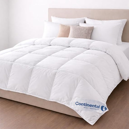 White Down Comforter – 550 Fill Power, All-Year Weight, Cotton Shell