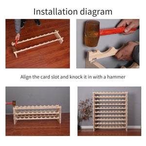 Solid Wood Stackable Wine Rack