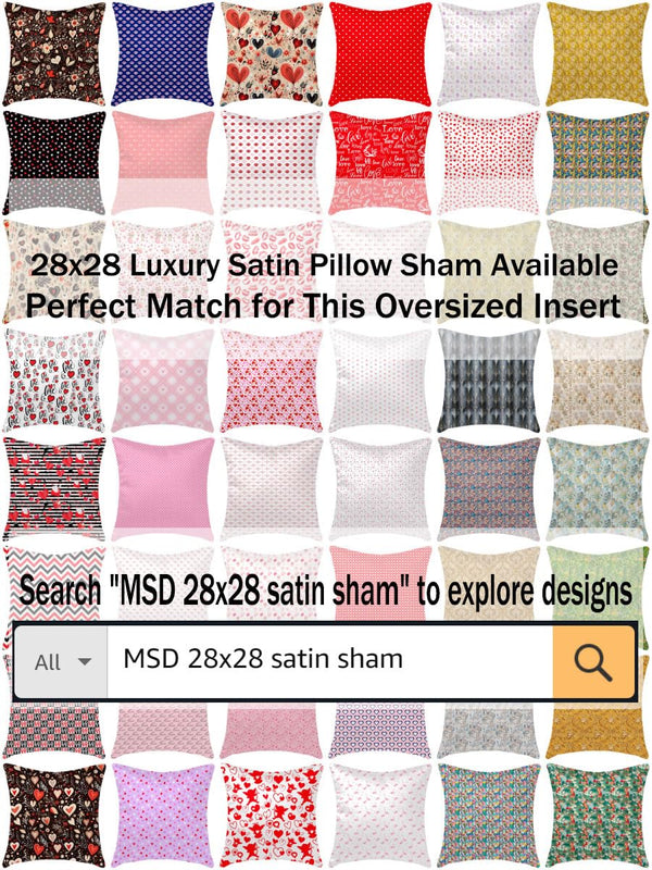 28x28 Hypoallergenic Throw Pillow Inserts – Set of 2