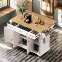 Kitchen Island with Storage & Drop Leaf