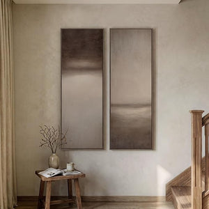 Abstract Vertical Wall Art Set of 2 – Framed Canvas Prints