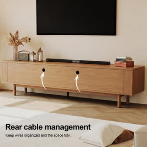 Mid-Century Modern TV Stand for 70-100 Inch TVs with Storage