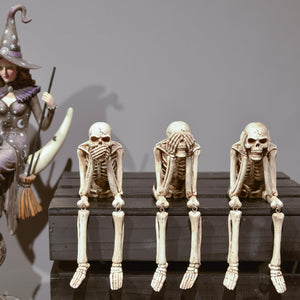 No-Evil Skeleton Figurines Set of 3
