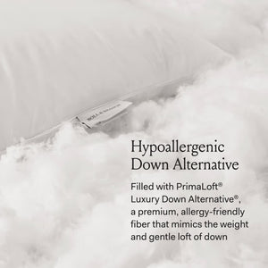 Down Alternative Bed Pillow – Organic Cotton Shell, Hypoallergenic Fill
