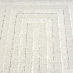 Cream Geometric Area Rug