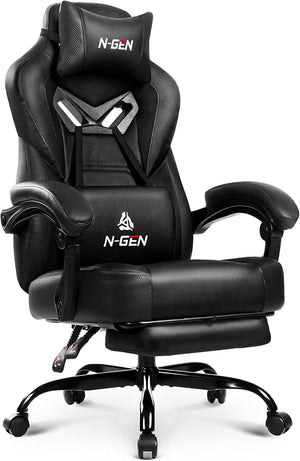 Big & Tall Ergonomic Gaming Chair with Footrest