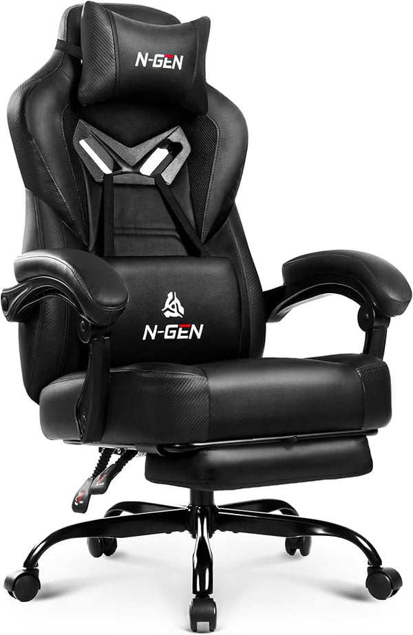 Big & Tall Ergonomic Gaming Chair with Footrest
