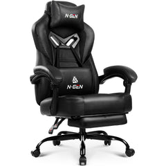 Big & Tall Ergonomic Gaming Chair with Footrest