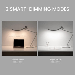 e-Reading LED Desk Lamp with Ultrawide Illumination & Auto-Dimming
