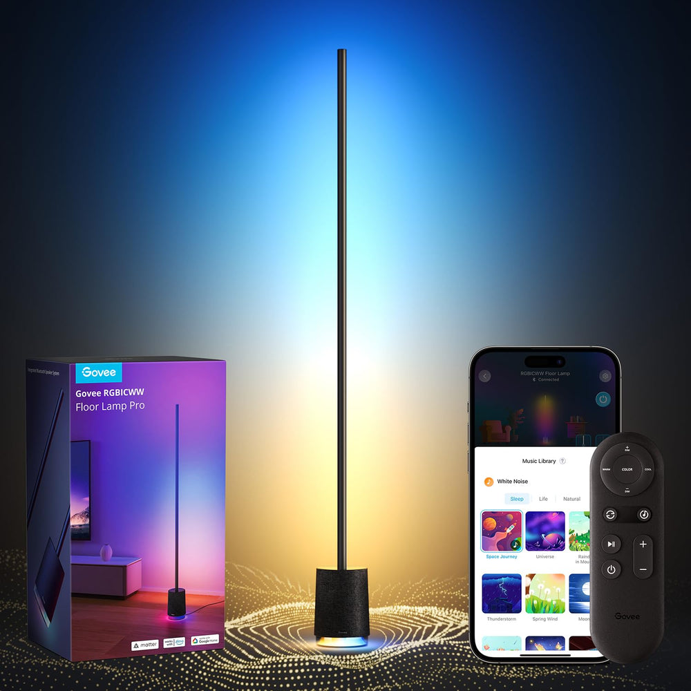 Smart LED Floor Lamp with Bluetooth Speaker