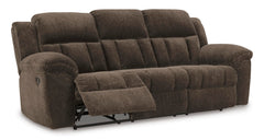 Manual Reclining Sofa – Polyester Upholstery, Pull Tab