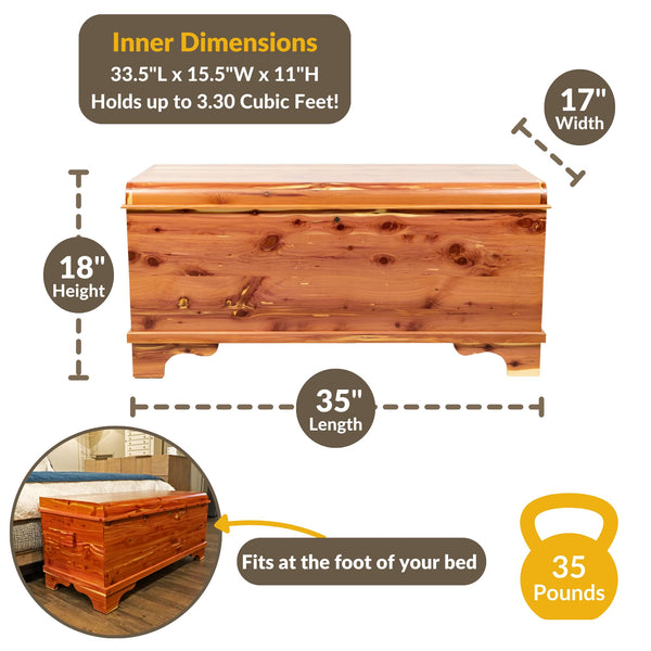 Cedar Hope Chest with Blanket Storage