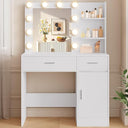Makeup Vanity Desk with Smart LED Mirror & Charging Station