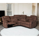 5-Seat L-Shaped Manual Reclining Sectional Sofa with Cup Holders